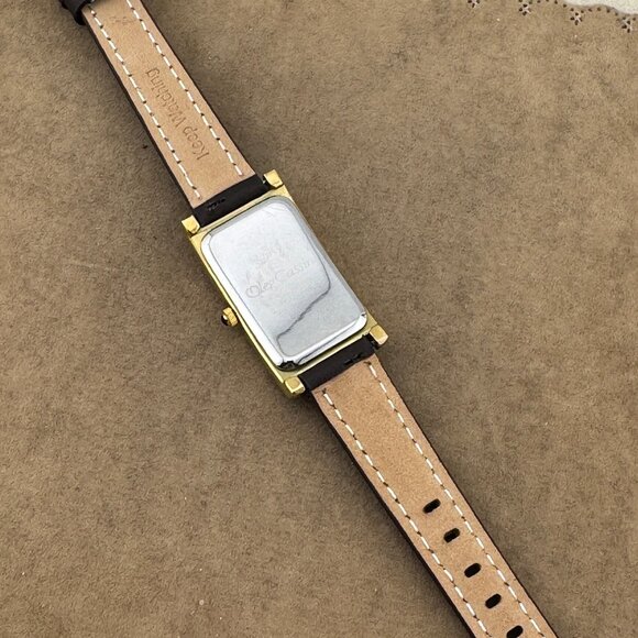 Vintage Classic Reto Oleg Cassini Tank Style Watchwith Roman Numerals